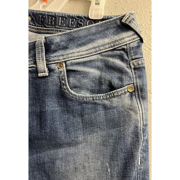 Freesoul Emerald 2520 Ladies Dark Denim Jeans Trousers Straight Low R. W32 L32 - Picture 4 of 13
